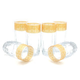 Vista Glass Golden 6 Pcs Set 280 ML - Golden, Home & Lifestyle, Glassware & Drinkware, Chase Value, Chase Value