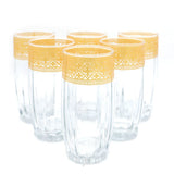 Vista Glass Golden 6 Pcs Set 280 ML - Golden, Home & Lifestyle, Glassware & Drinkware, Chase Value, Chase Value