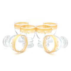 Elite Glass Golden 6 Pcs Set 300 ML - Golden, Home & Lifestyle, Glassware & Drinkware, Chase Value, Chase Value