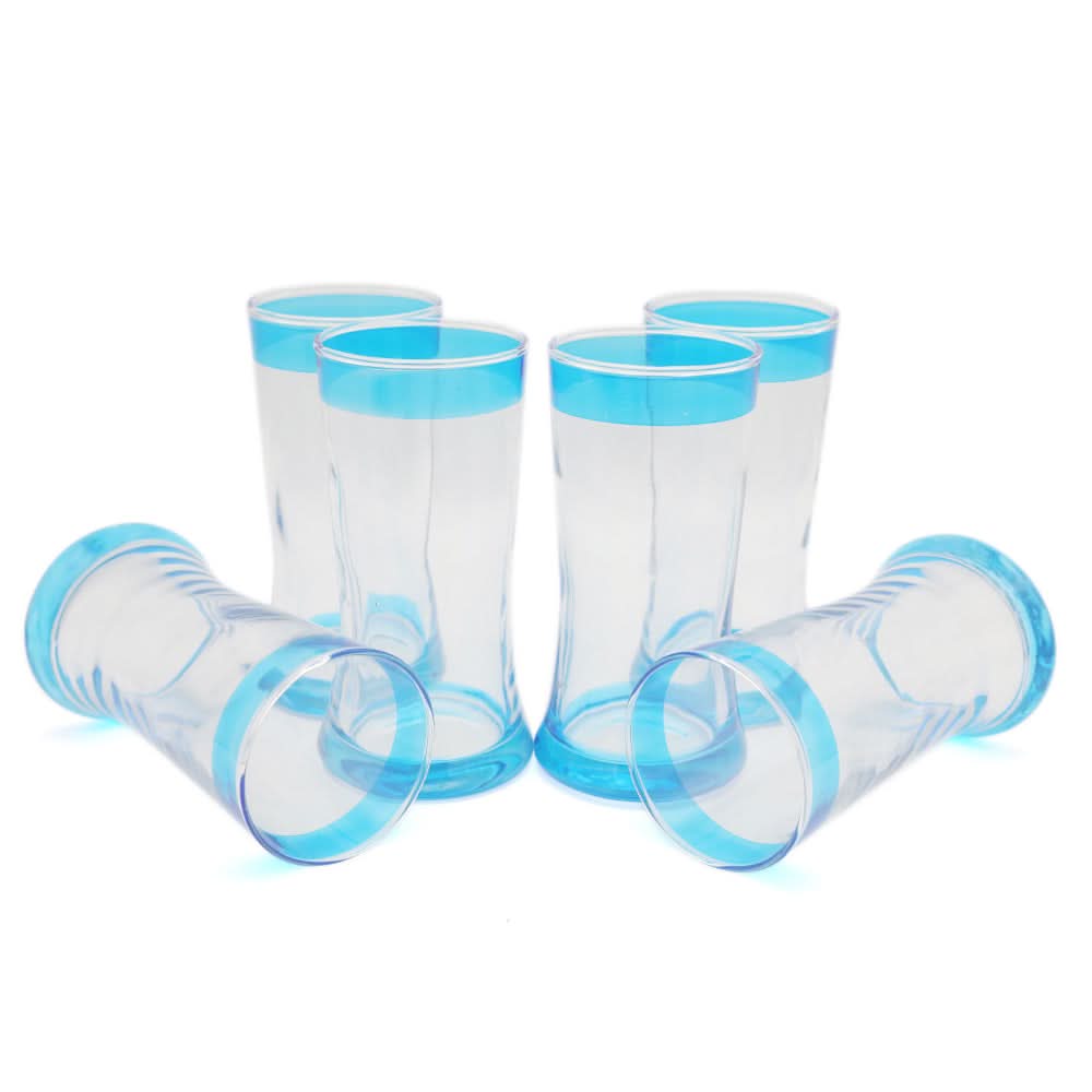 Capital Glass Brim 6 Pcs Set 280 ML - Blue, Home & Lifestyle, Glassware & Drinkware, Chase Value, Chase Value