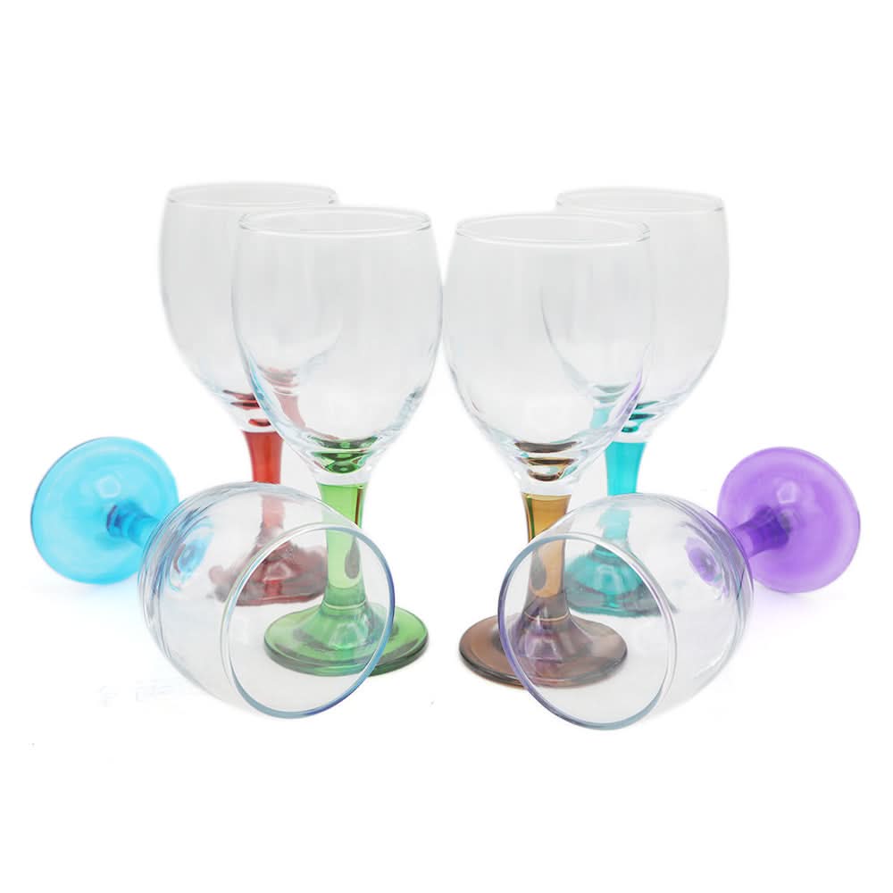 Imperial Goblet Multicolor 6 Pcs Set 300 ML - Multi, Home & Lifestyle, Glassware & Drinkware, Chase Value, Chase Value