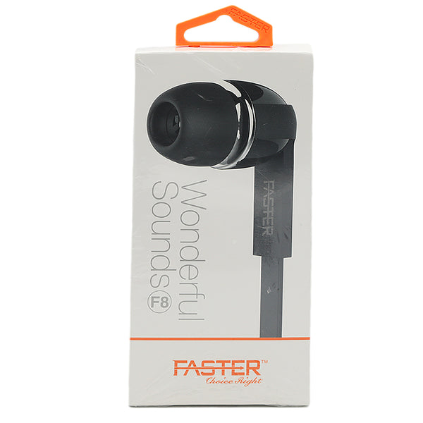 Faster F8 Wonderful Bass Sounds Handsfree - Black, Home & Lifestyle, Hand Free / Head Phones, Faster, Chase Value