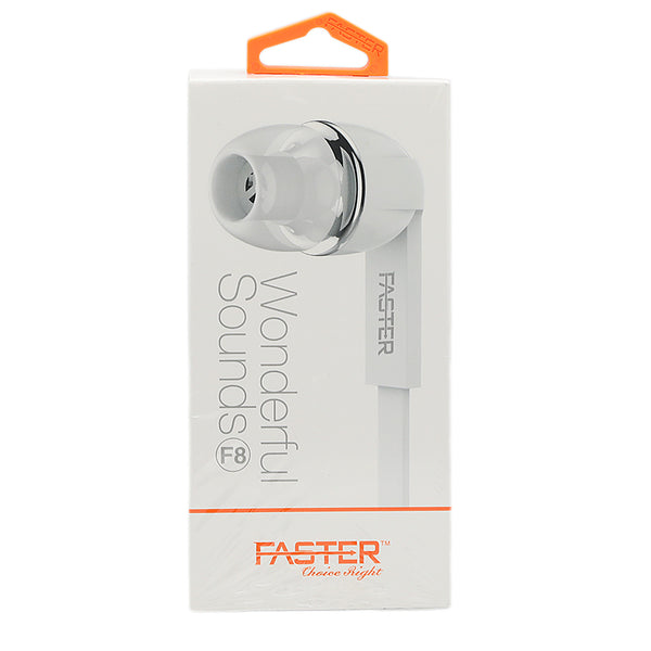 Faster F8 Wonderful Bass Sounds Handsfree - White, Home & Lifestyle, Hand Free / Head Phones, Faster, Chase Value