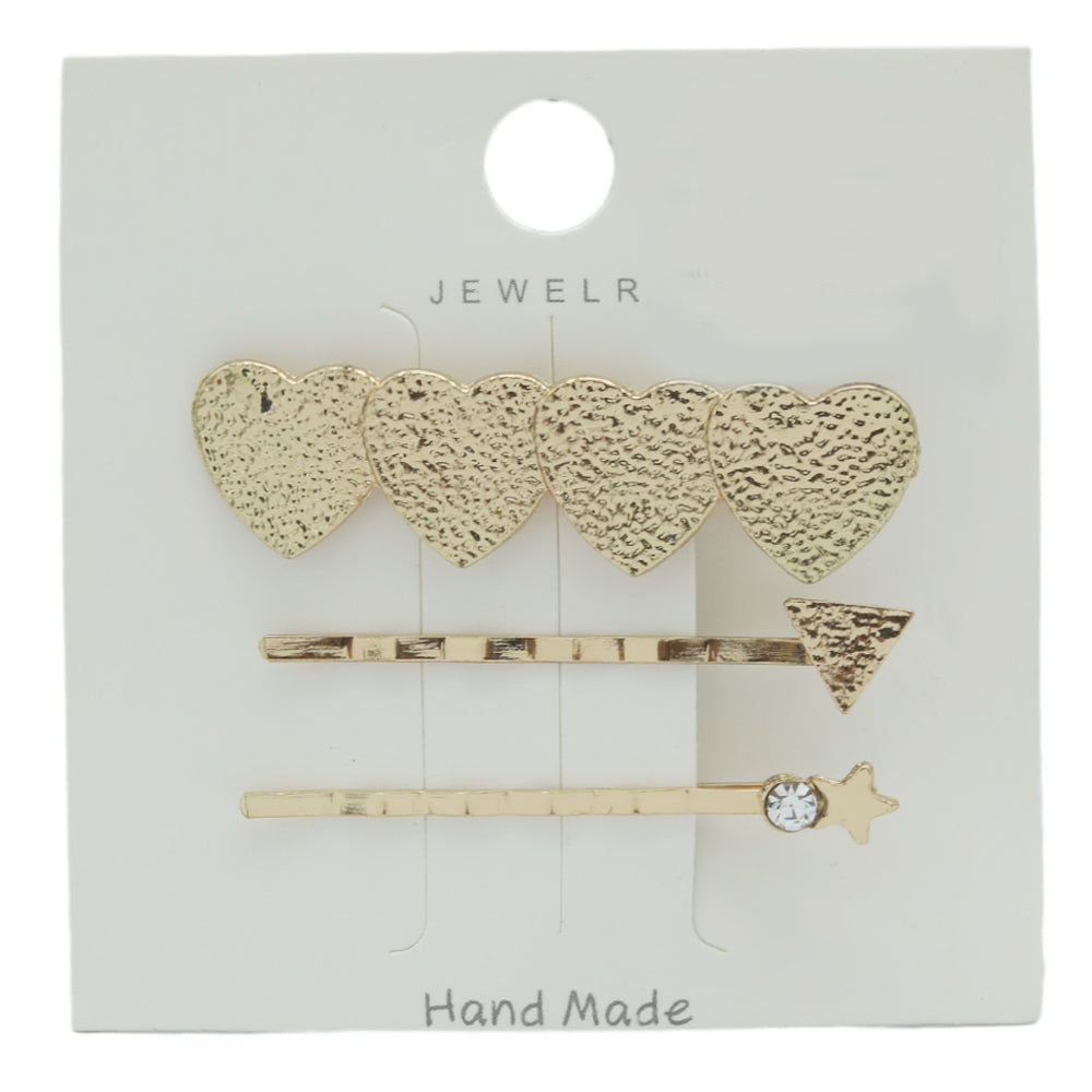 Womens Hair Pin AY65 - B - Golden, Women, Hair And Head Jewellery, Chase Value, Chase Value