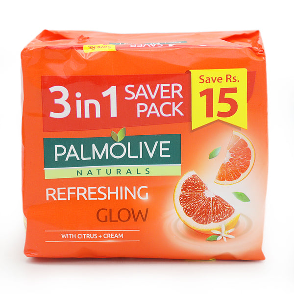 Palmolive Naturals Refreshing Glow Soap Pack Of 3, Beauty & Personal Care, Soaps, Chase Value, Chase Value