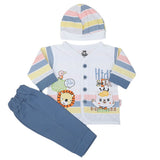 Newborn Boys Full Sleeves Suit - Steel Blue, Kids, NB Boys Sets And Suits, Chase Value, Chase Value