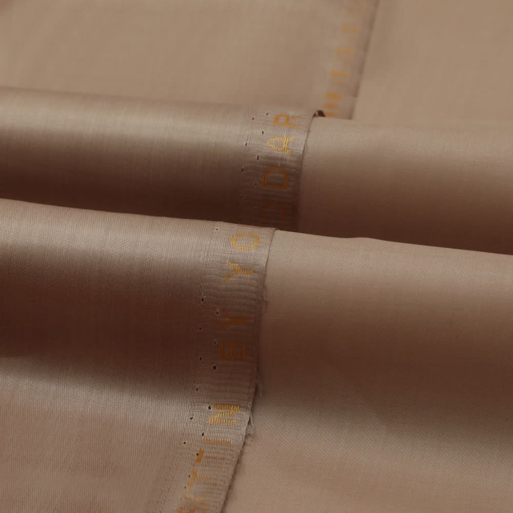 Men's Cotton Satin Unstitched Suit - Beige, Men, Unstitched Fabric, Chase Value, Chase Value