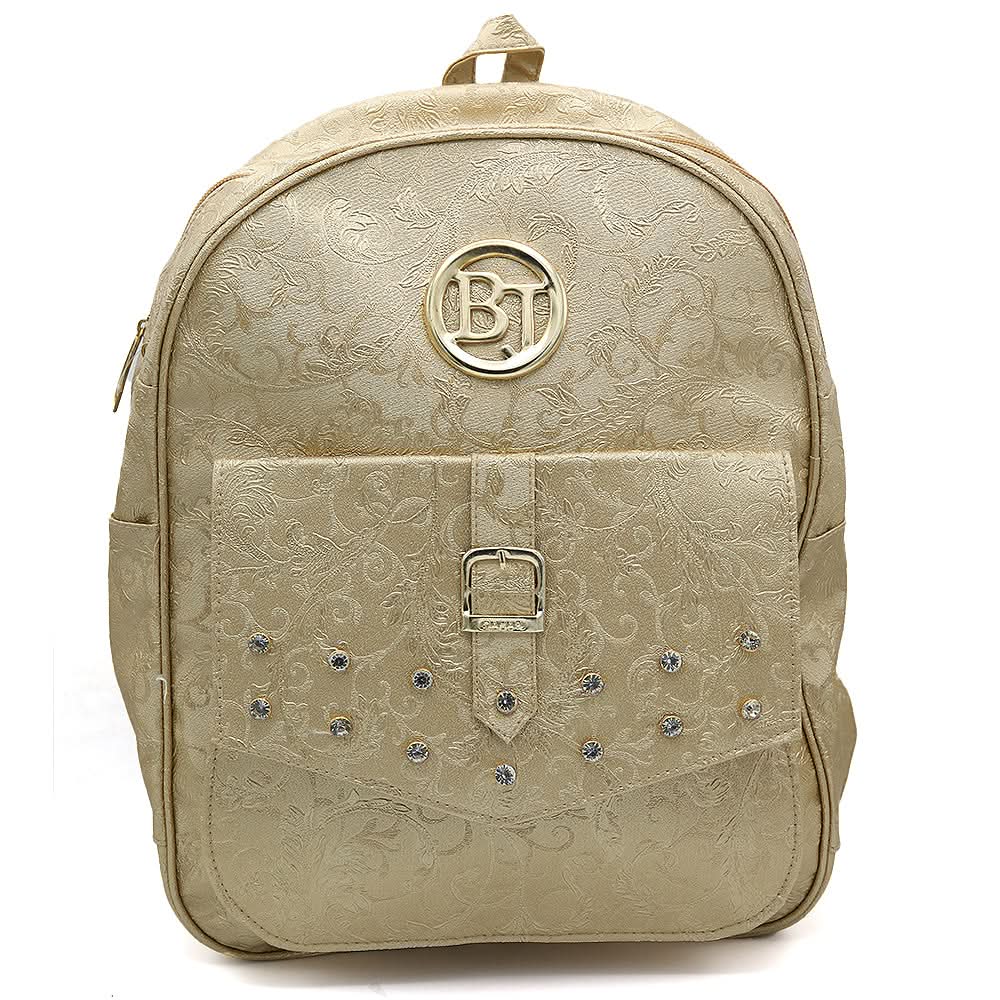 Women's Backpack 6559 - Golden, Women, Bags, Chase Value, Chase Value