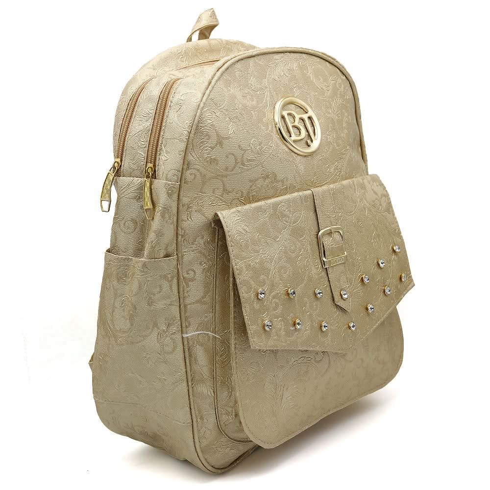 Women's Backpack 6559 - Golden, Women, Bags, Chase Value, Chase Value