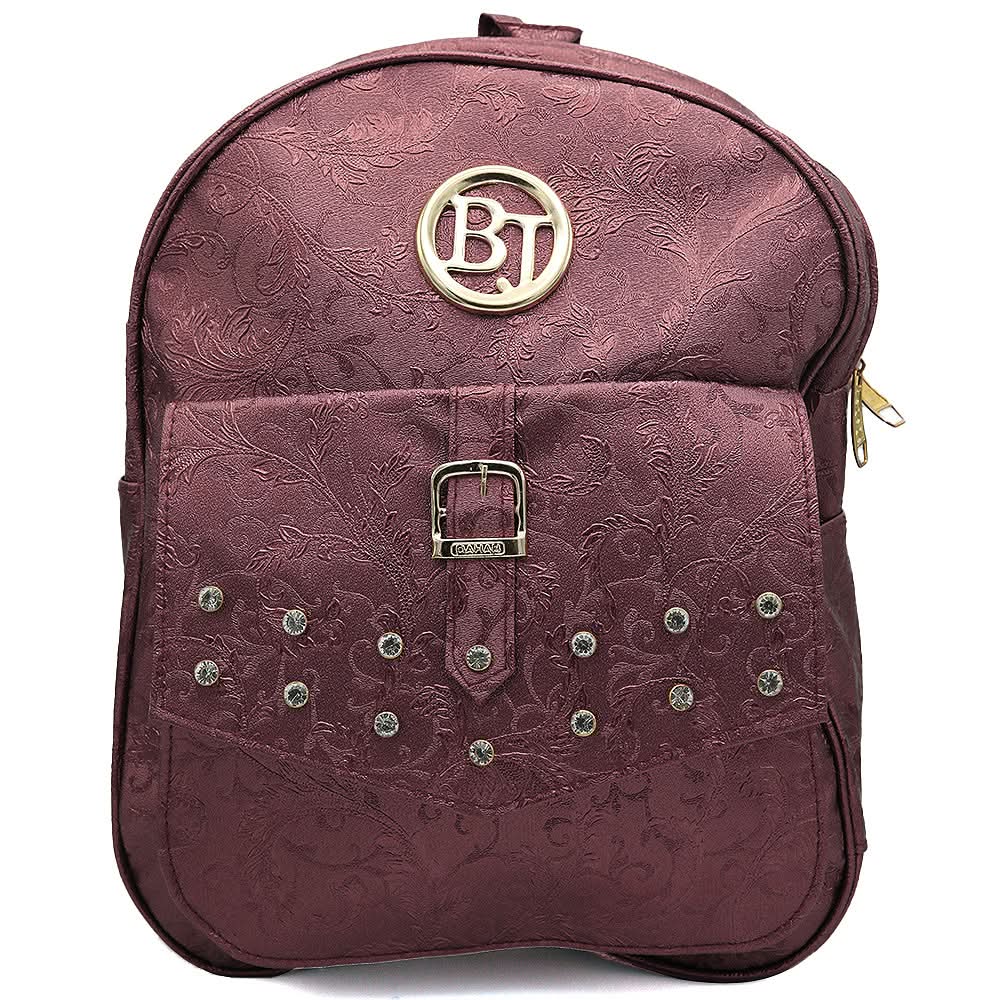 Women's Backpack - 6559 - Maroon, Women, Bags, Chase Value, Chase Value