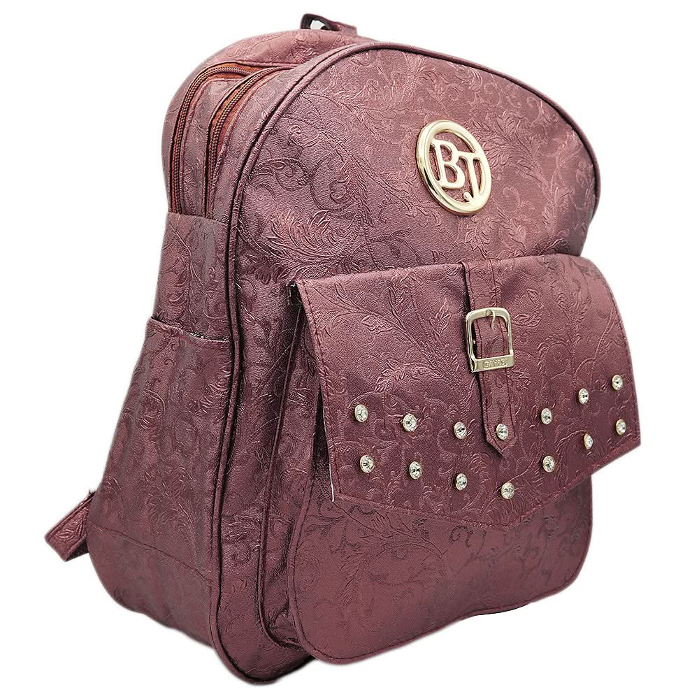 Women's Backpack - 6559 - Maroon, Women, Bags, Chase Value, Chase Value