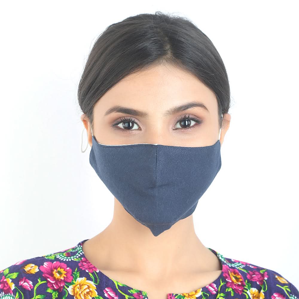 Fashion Face Mask - Navy Blue, Beauty & Personal Care, Health & Hygiene, Women, Face Mask, Chase Value, Chase Value