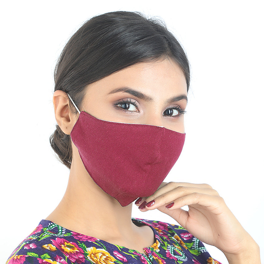 Fashion Face Mask - Maroon, Beauty & Personal Care, Health & Hygiene, Women, Face Mask, Chase Value, Chase Value