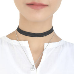 Women's Black Choker Necklaces - Silver, Women, Chains & Lockets, Chase Value, Chase Value