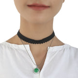 Women's Black Choker Necklaces - Green, Women, Chains & Lockets, Chase Value, Chase Value