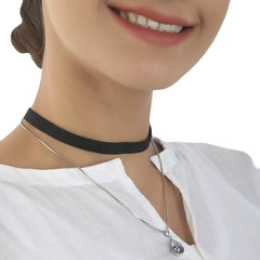 Women's Black Choker Necklaces - Purple, Women, Chains & Lockets, Chase Value, Chase Value