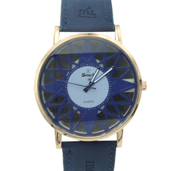 Mens Watch Skeleton - A - Navy Blue, Golden, Men, Watches, Chase Value, Chase Value
