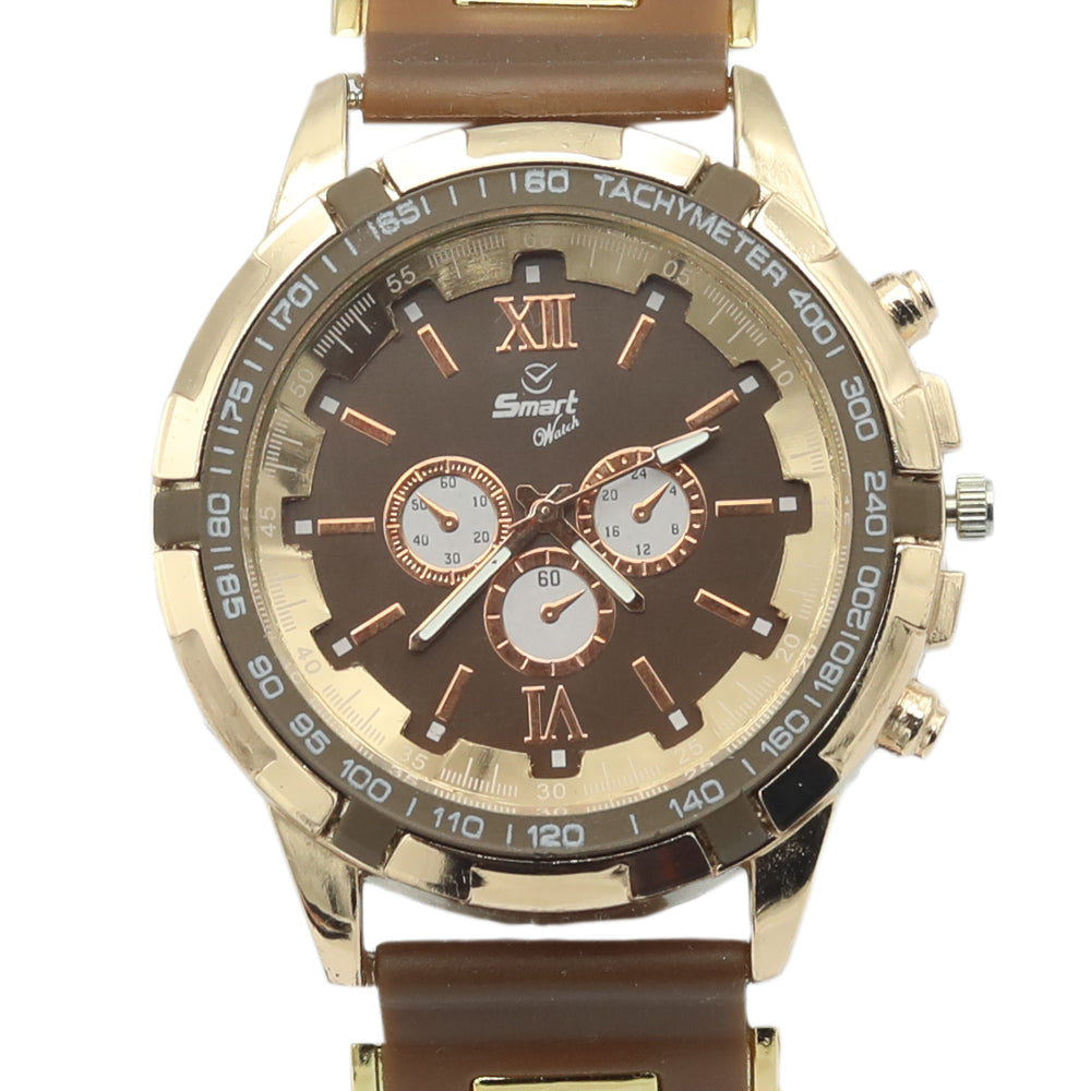Mens watch Bullet - B - Golden, Brown, Men, Watches, Chase Value, Chase Value