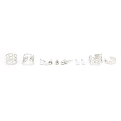 Women's Ear Tops & Ring Card (AY-86) - Silver, Women, Earrings & Tops, Chase Value, Chase Value