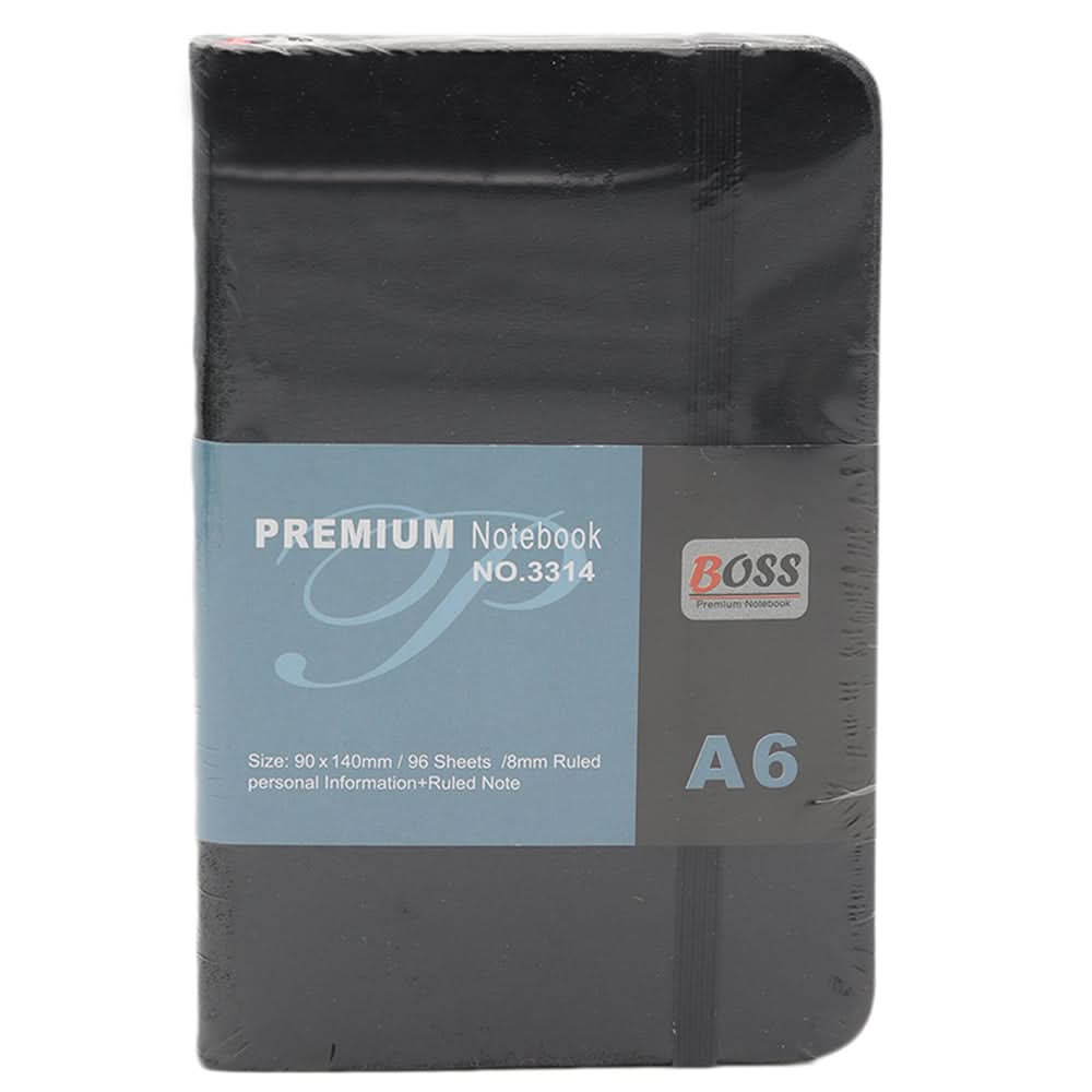 Office Notebook A6 90x140mm - Black, Kids, Pencil Boxes And Stationery Sets, Chase Value, Chase Value