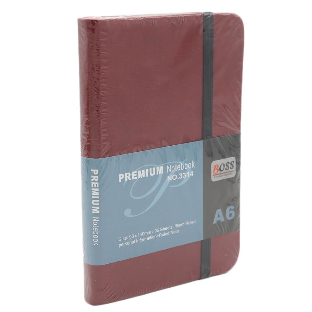 Office Notebook A6 90x140mm - Maroon, Kids, Pencil Boxes And Stationery Sets, Chase Value, Chase Value