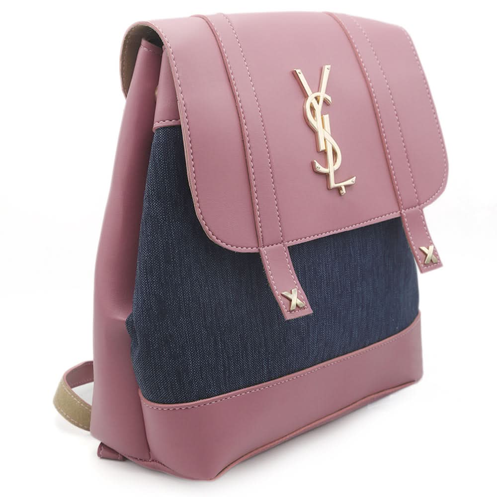 Girls Fancy Backpack H-93 - Pink & Sea Green, Kids, Kids Bags, Chase Value, Chase Value