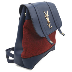 Girls Fancy Backpack H-93 - Navy Blue & Red, Kids, Kids Bags, Chase Value, Chase Value