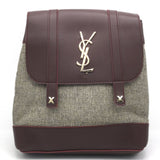 Girls Fancy Backpack H-93 - Maroon & Beige, Kids, Kids Bags, Chase Value, Chase Value