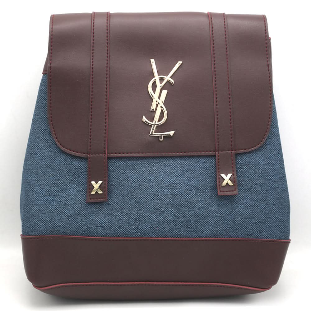 Girls Fancy Backpack H-93 - Maroon & Sea Green, Kids, Kids Bags, Chase Value, Chase Value