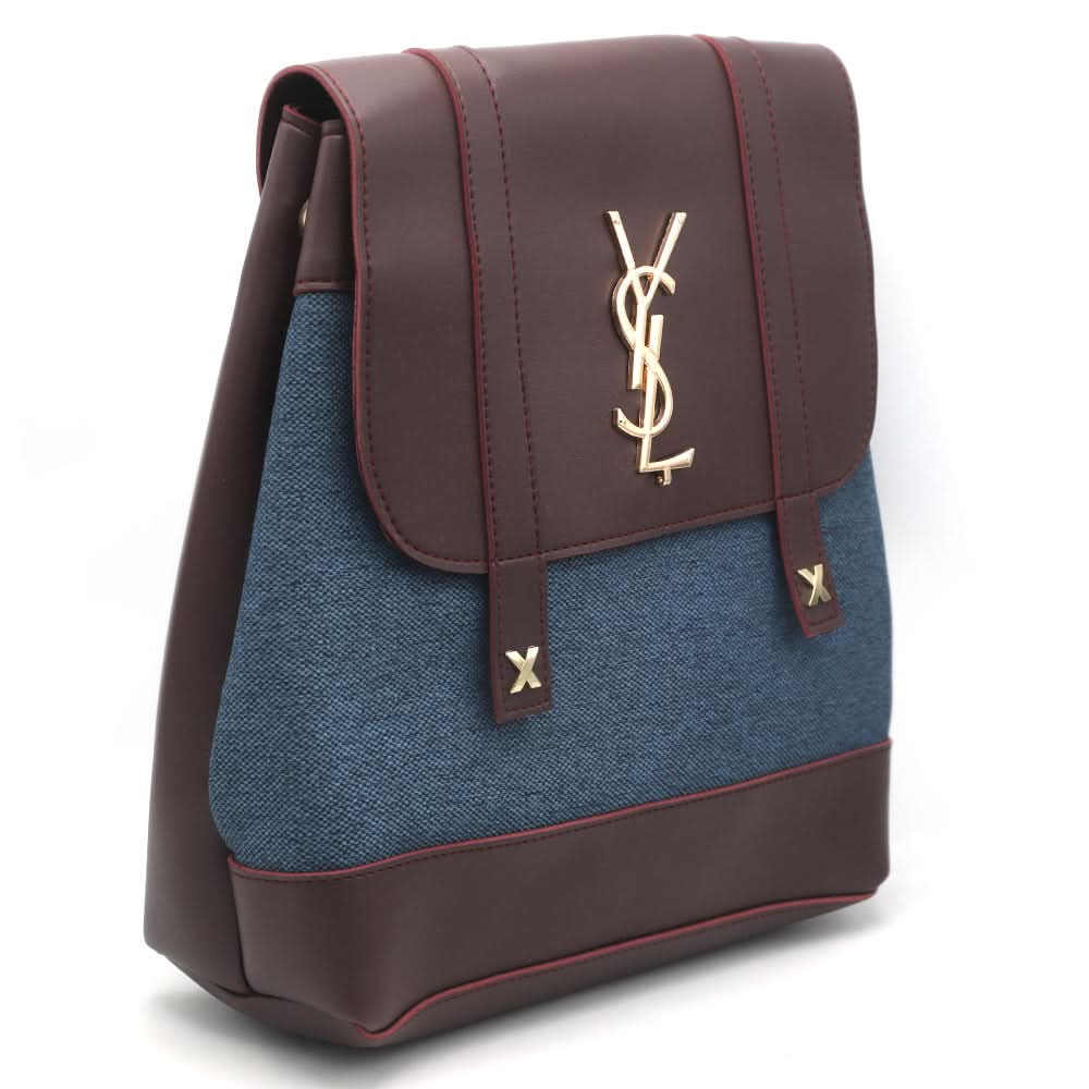 Girls Fancy Backpack H-93 - Maroon & Sea Green, Kids, Kids Bags, Chase Value, Chase Value