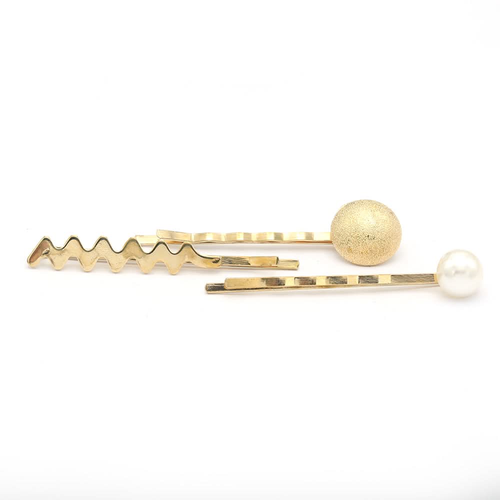 Hair Pin & Clip (AY-1) - Golden, Women, Hair And Head Jewellery, Chase Value, Chase Value