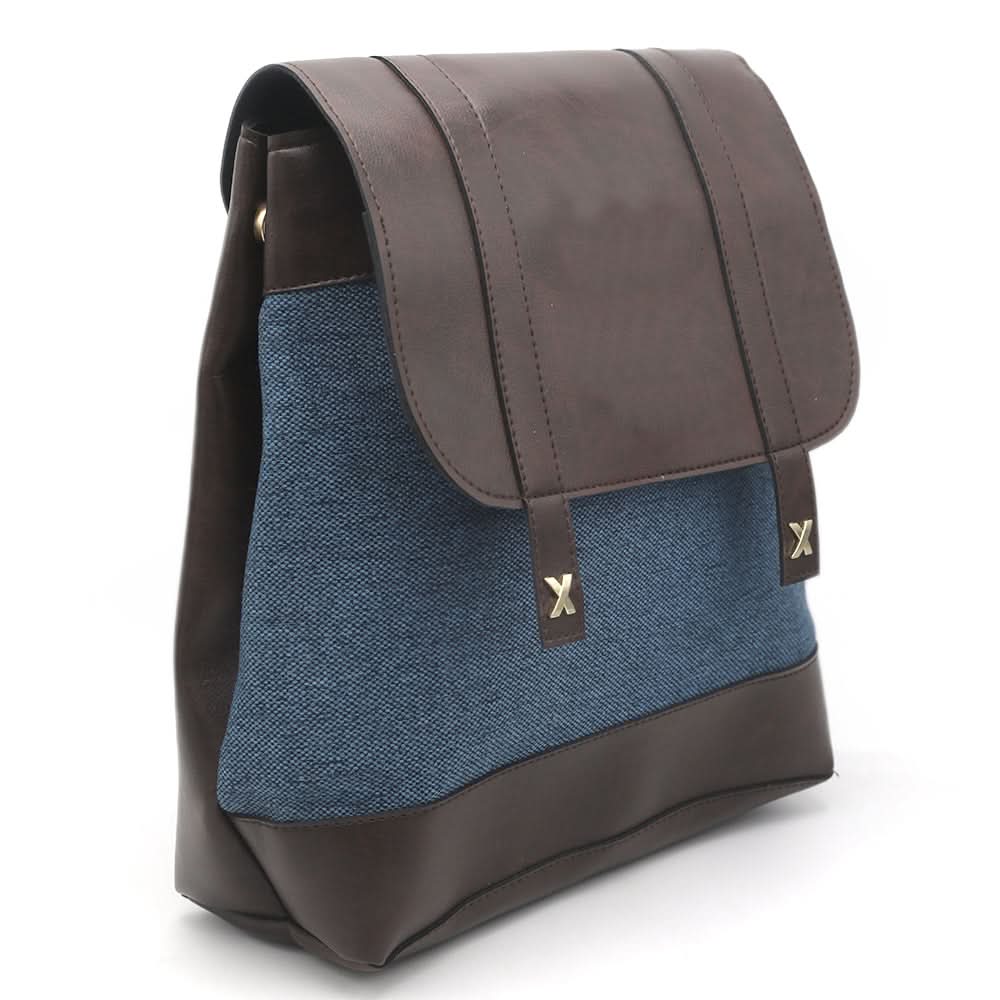 Girls Fancy Backpack H-93 - Coffee & Sea Green, Kids, Kids Bags, Chase Value, Chase Value