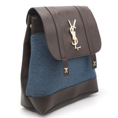 Girls Fancy Backpack H-93 - Coffee & Sea Green, Kids, Kids Bags, Chase Value, Chase Value