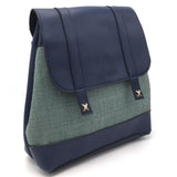 Girls Fancy Backpack H-93 - Navy Blue & Cyan, Kids, Kids Bags, Chase Value, Chase Value