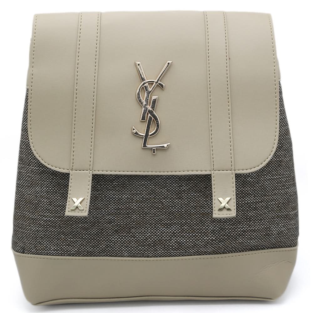 Girls Fancy Backpack H-93 - Beige & Brown, Kids, Kids Bags, Chase Value, Chase Value