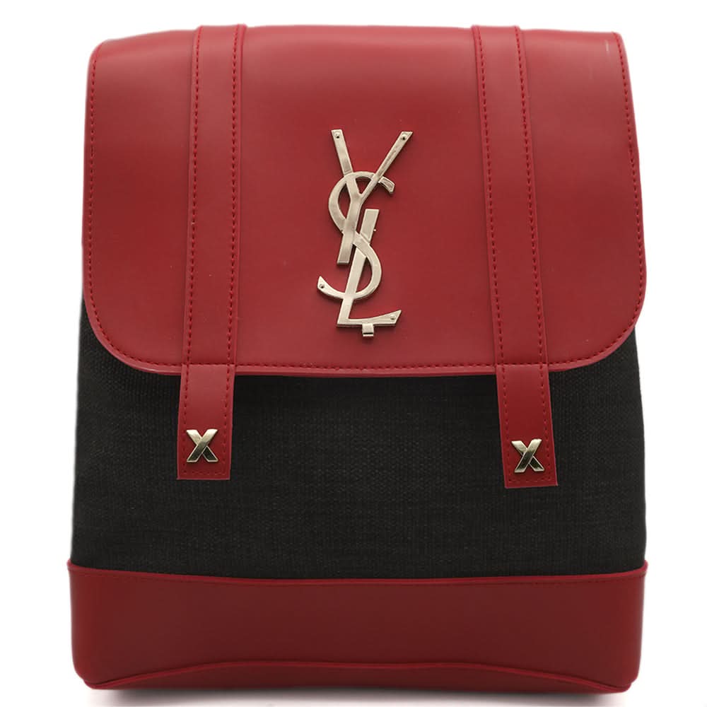 Girls Fancy Backpack H-93 - Red & Coffee, Kids, Kids Bags, Chase Value, Chase Value