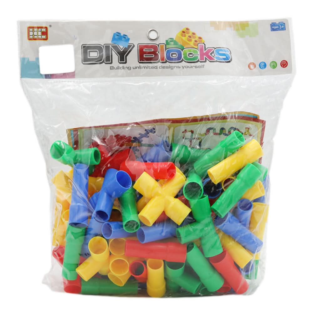 DIY Pipe Blocks Set - Multi, Kids, Educational Toys, Chase Value, Chase Value