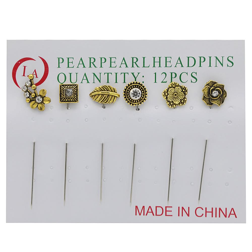 Scarf Pin 6Pc Card - Multi, Women, Scarf Pins & Brooches, Chase Value, Chase Value