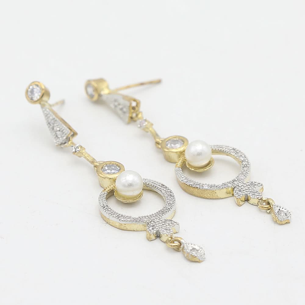 Women's American Diamond Ear Jhumki - Golden, Women, Earrings & Tops, Chase Value, Chase Value