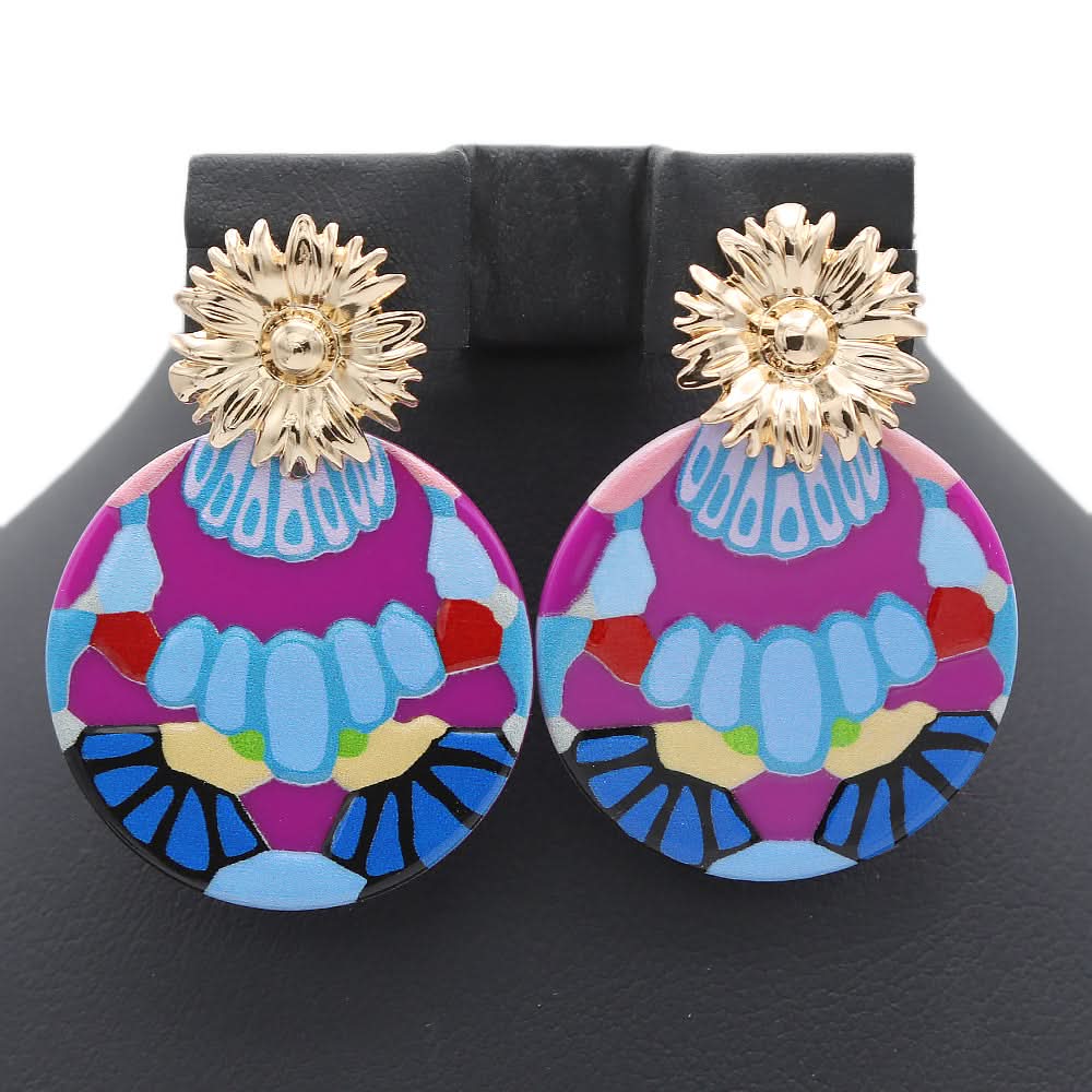 Fancy Earing - Purple, Women, Earrings & Tops, Chase Value, Chase Value