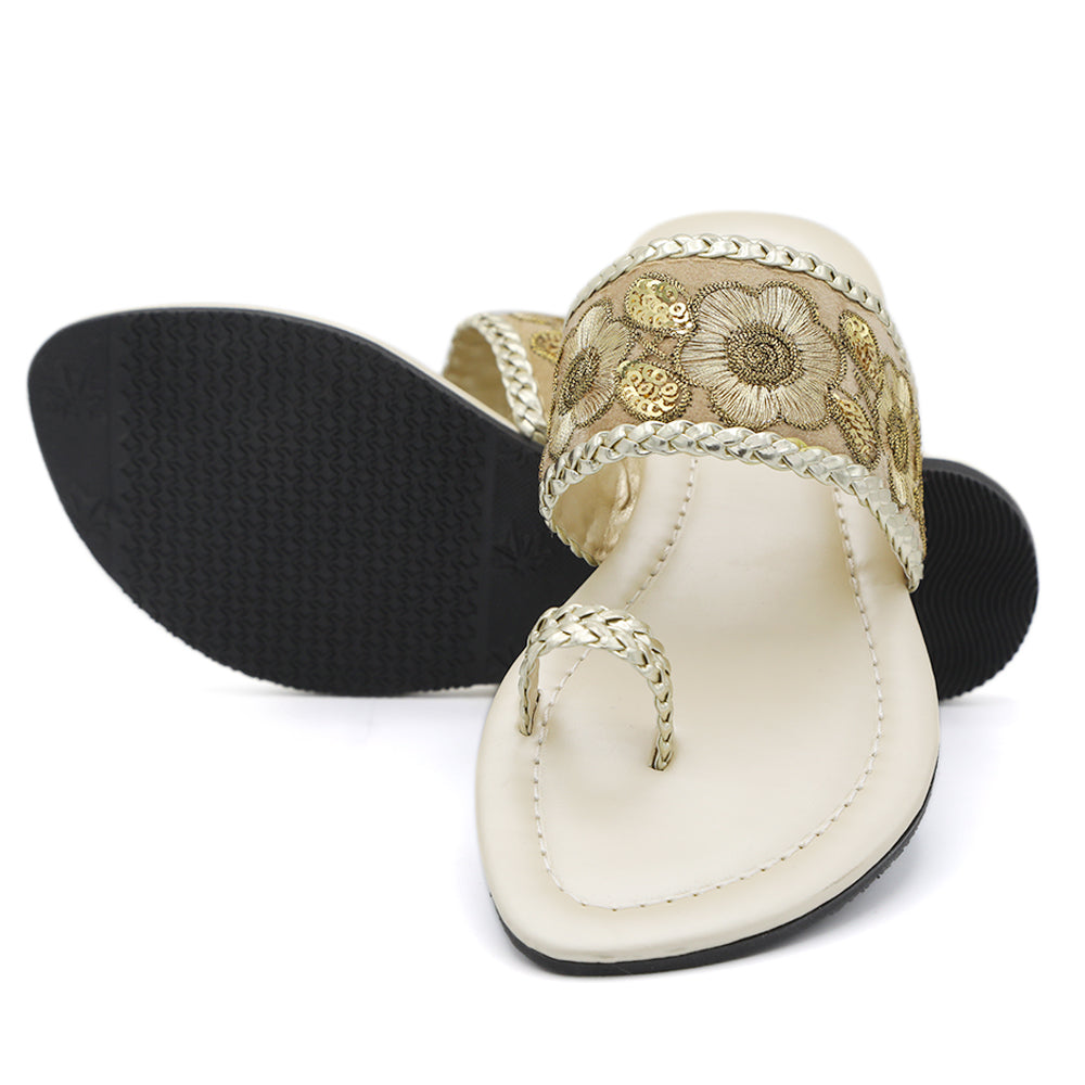 Girls Slipper - Golden, Kids, Girls Slippers, Chase Value, Chase Value