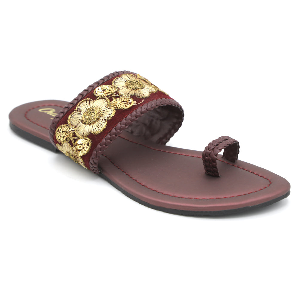 Girls Slipper - Maroon, Kids, Girls Slippers, Chase Value, Chase Value