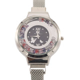 Women's Magnet Watch - Silver-Black, Women Watches, Chase Value, Chase Value
