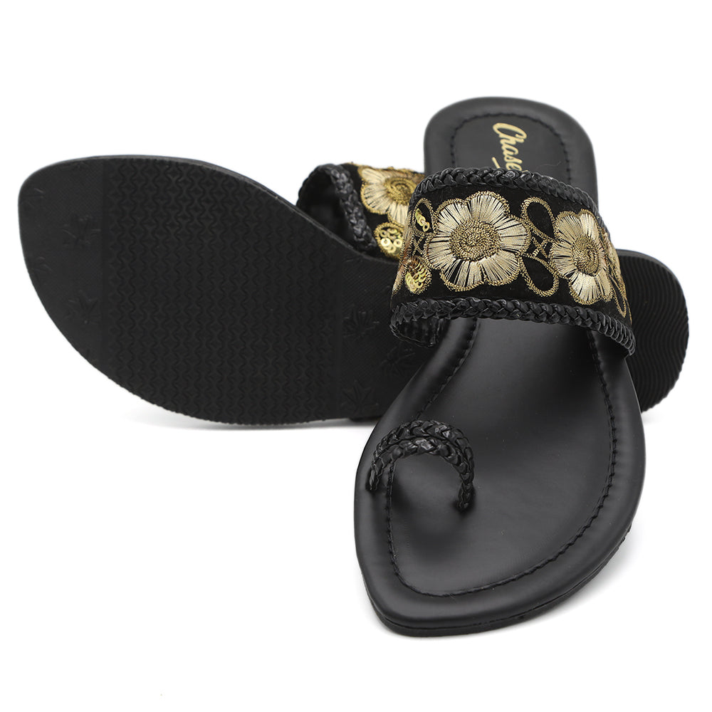 Girls Slipper - Black, Kids, Girls Slippers, Chase Value, Chase Value