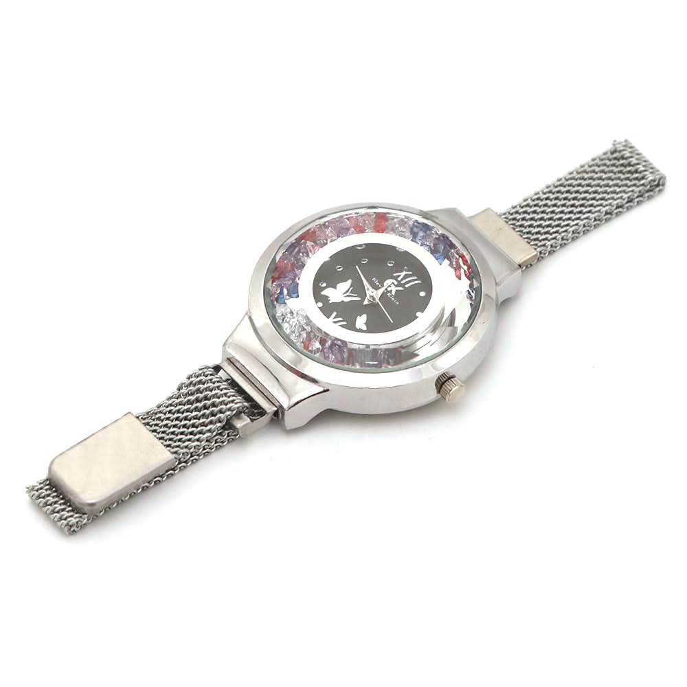 Women's Magnet Watch - Silver-Black, Women Watches, Chase Value, Chase Value