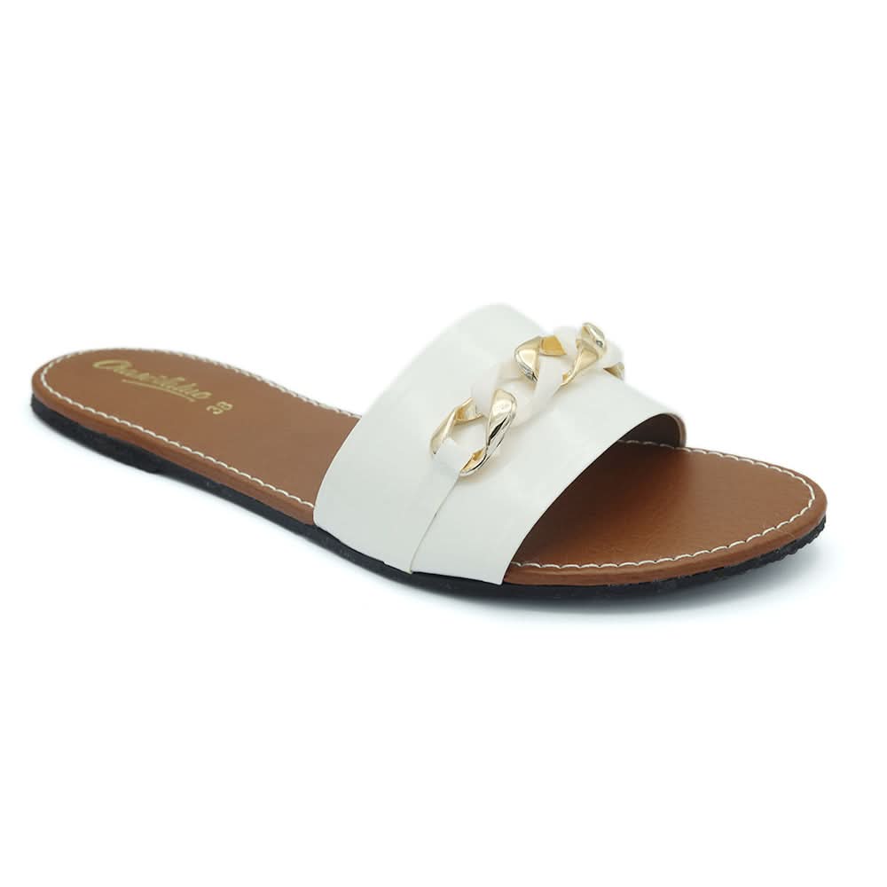 Women's Slipper 201 - White, Women, Slippers, Chase Value, Chase Value