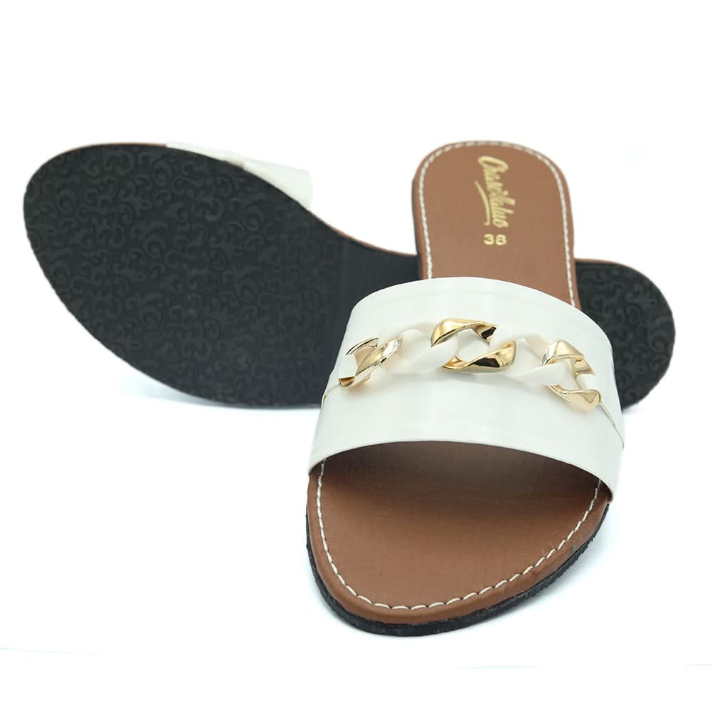 Women's Slipper 201 - White, Women, Slippers, Chase Value, Chase Value