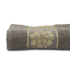 Embossed Flower Bath Towel - Golden Grey, Home & Lifestyle, Bath Towels, Chase Value, Chase Value