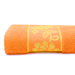 Embossed Flower Bath Towel - Coral, Bath Towels, Chase Value, Chase Value