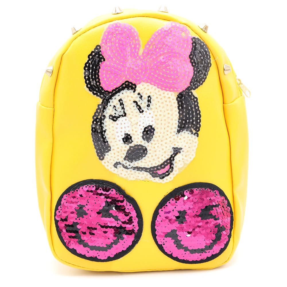 Girls Backpack 7572F - Yellow, Kids, School And Laptop Bags, Chase Value, Chase Value